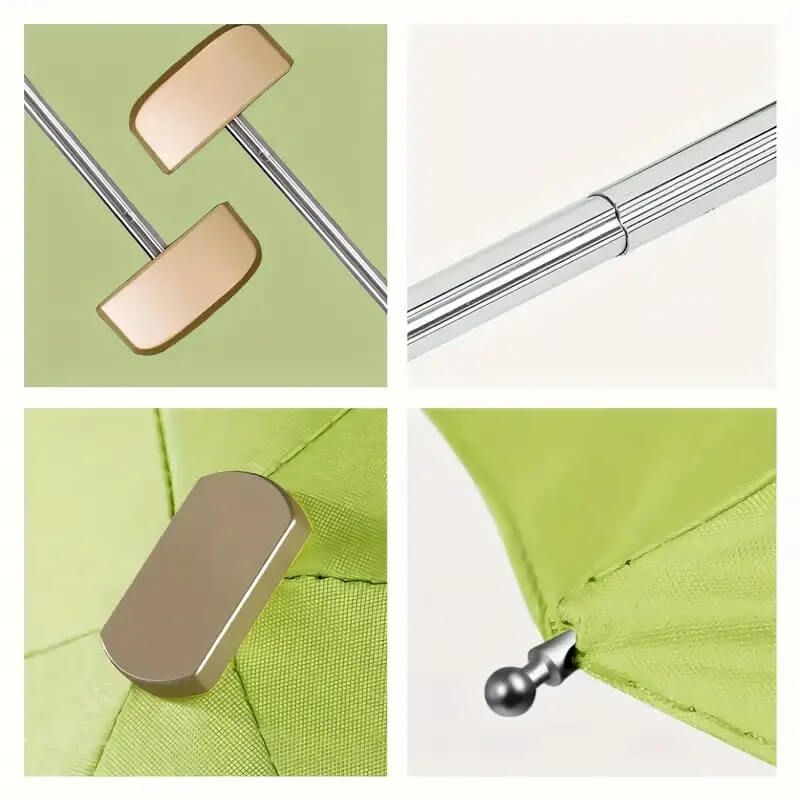 Dual Use Mini UV 50+ Sun Protection and Waterproof Umbrella Matcha Green_Vinyl and Aluminum Alloy_Foldable H18cm x W5cm_Weight 190g