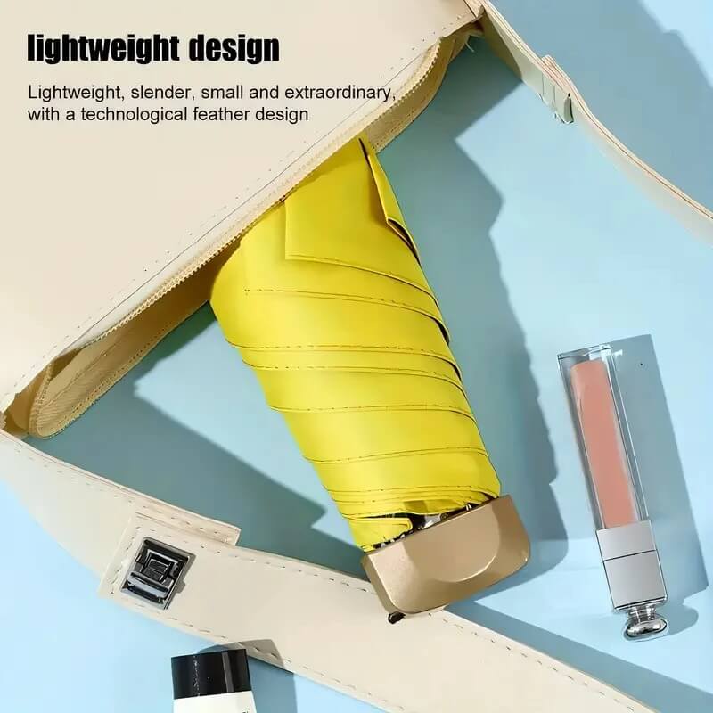 Dual Use Mini UV 50+ Sun Protection and Waterproof Umbrella Matcha Green_ Foldable, Compact H18cm x W5cm_Light Weight 190g_Technological Feather Design