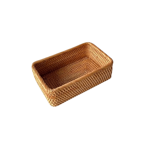 Handwoven Wicker Basket Medium L25cm x W17cm x D8cm
