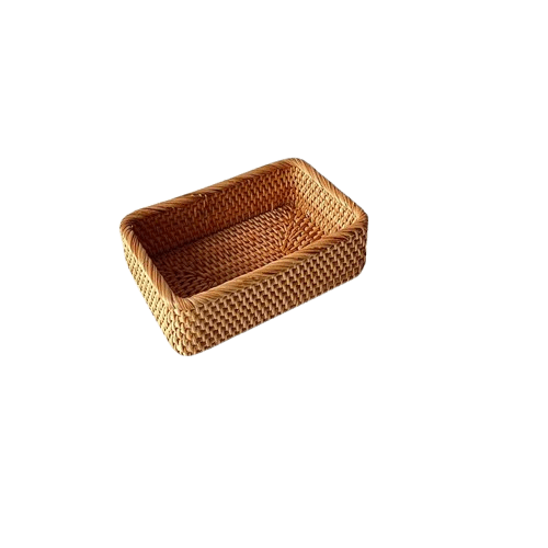 Handwoven Wicker Basket Small L20cm x W13cm x D8cm