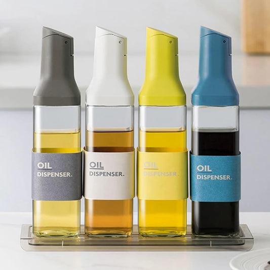 4 Colours of Olive Oil Bottle Dispenser_Borosilicate glass_500ml_H29.5cm_W6cm