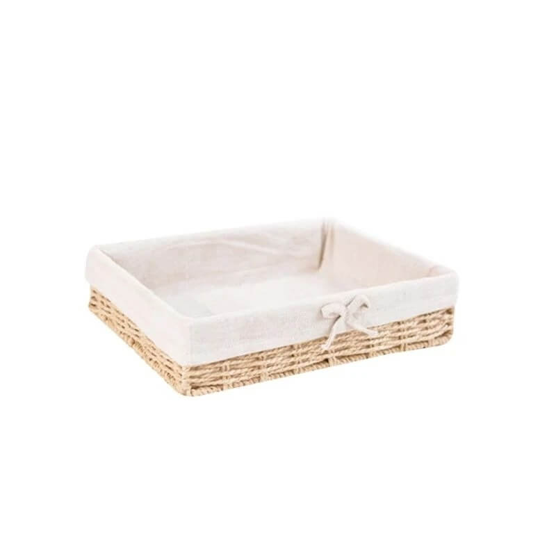 Rattan Storage Basket with Cotton Lining