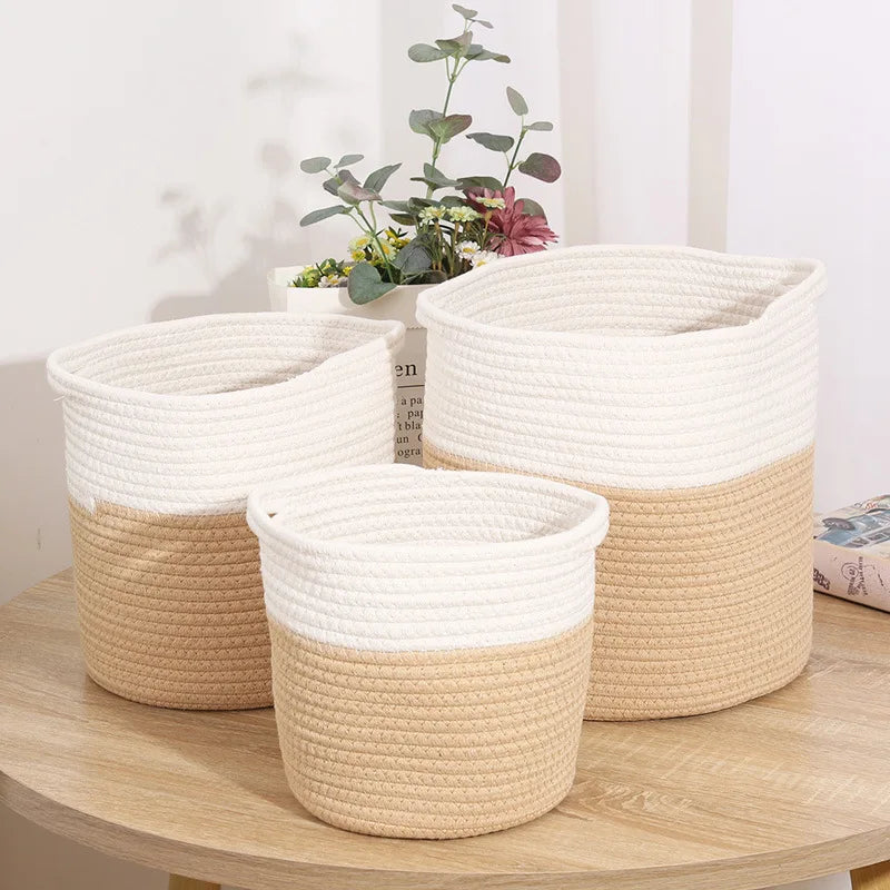 Handmade Cotton Rope Basket