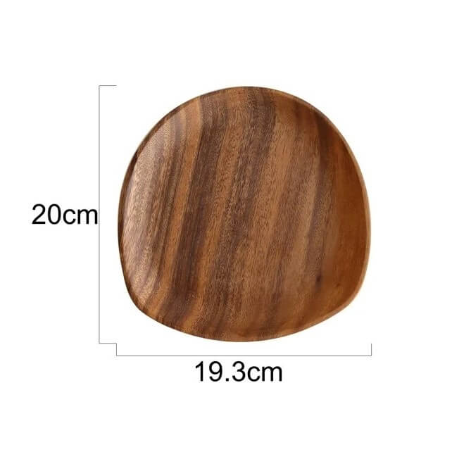 Solid Walnut Wood Plate 20cm x 19cm