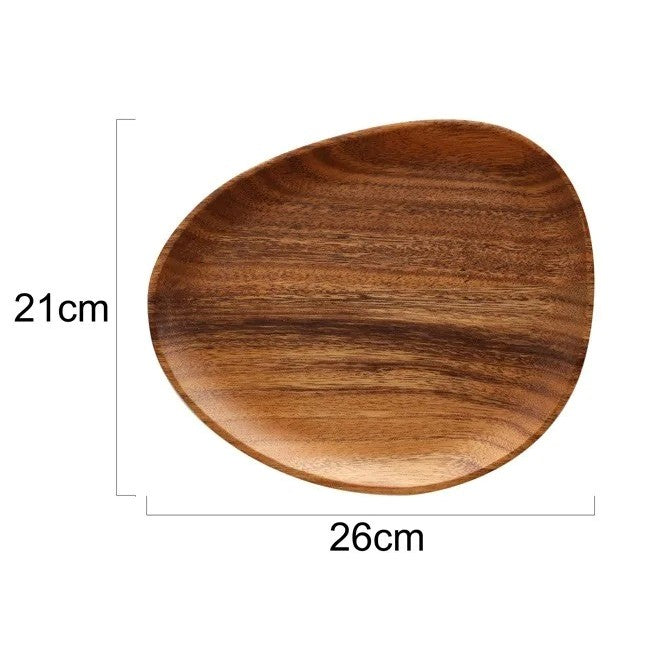 Solid Wood Plates of Organic Oval Designs