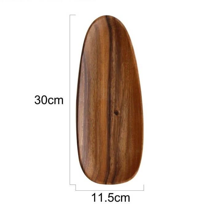 Solid Walnut Wood Plate 30cm x 11.5cm