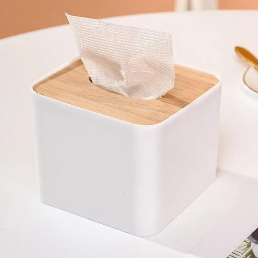 Tissue_Box_or_Napkin-Holder_with_Bamboo_Cover_Small_White_H9.5cmxW9.5cmxL9.5cm